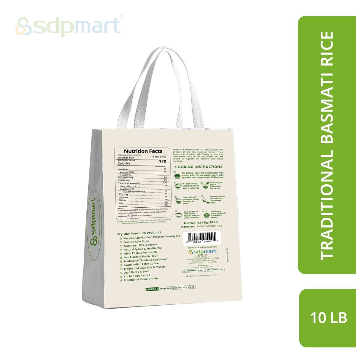 SDPMart Traditional Basmati Rice 10LB