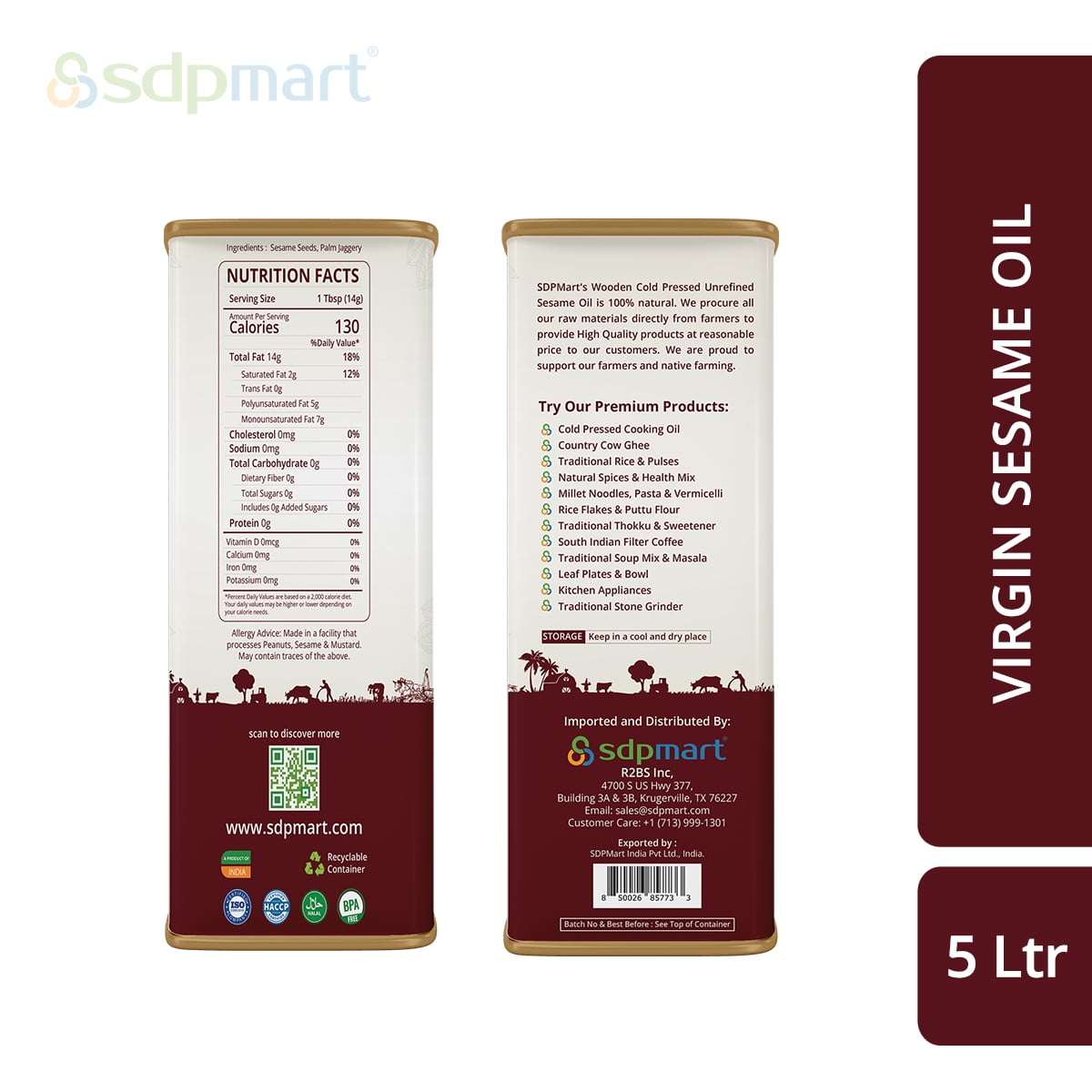 SDPMart Virgin Sesame Oil - SDPMart