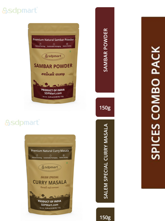 Spices Combo Pack - Premium Salem Curry Masala  / Sambar Powder