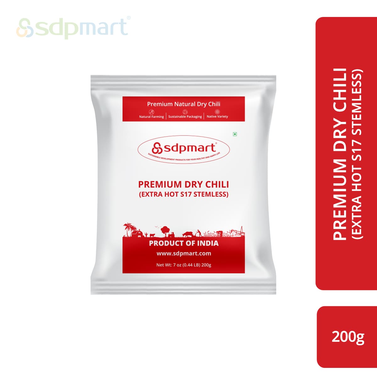 SDPMart Premium Dry Chili - Extra Hot s17 Stemless