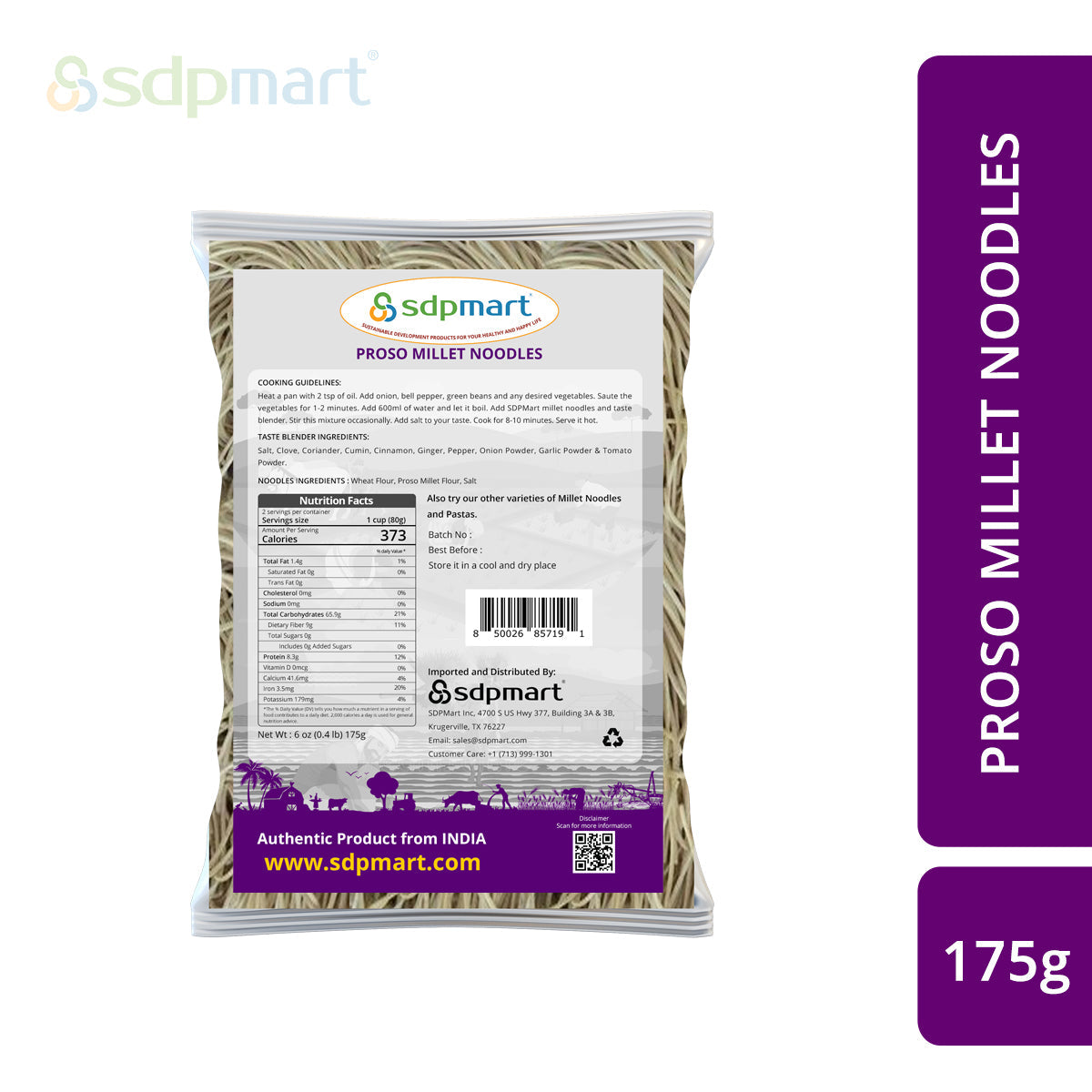 SDPMart Proso Millet Noodles 175 Gms - SDPMart