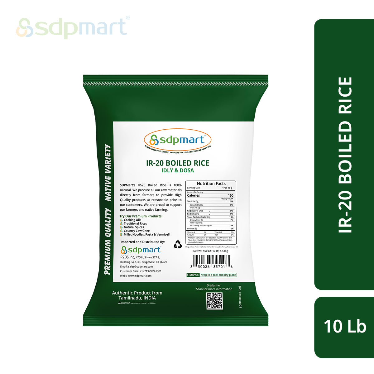 SDPMart Premium IR20 Rice 10 LB – 9-Grains