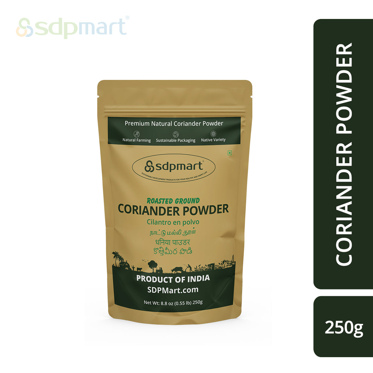 SDPMart Premium Natural Coriander Powder (Native Varieties) – 9-Grains