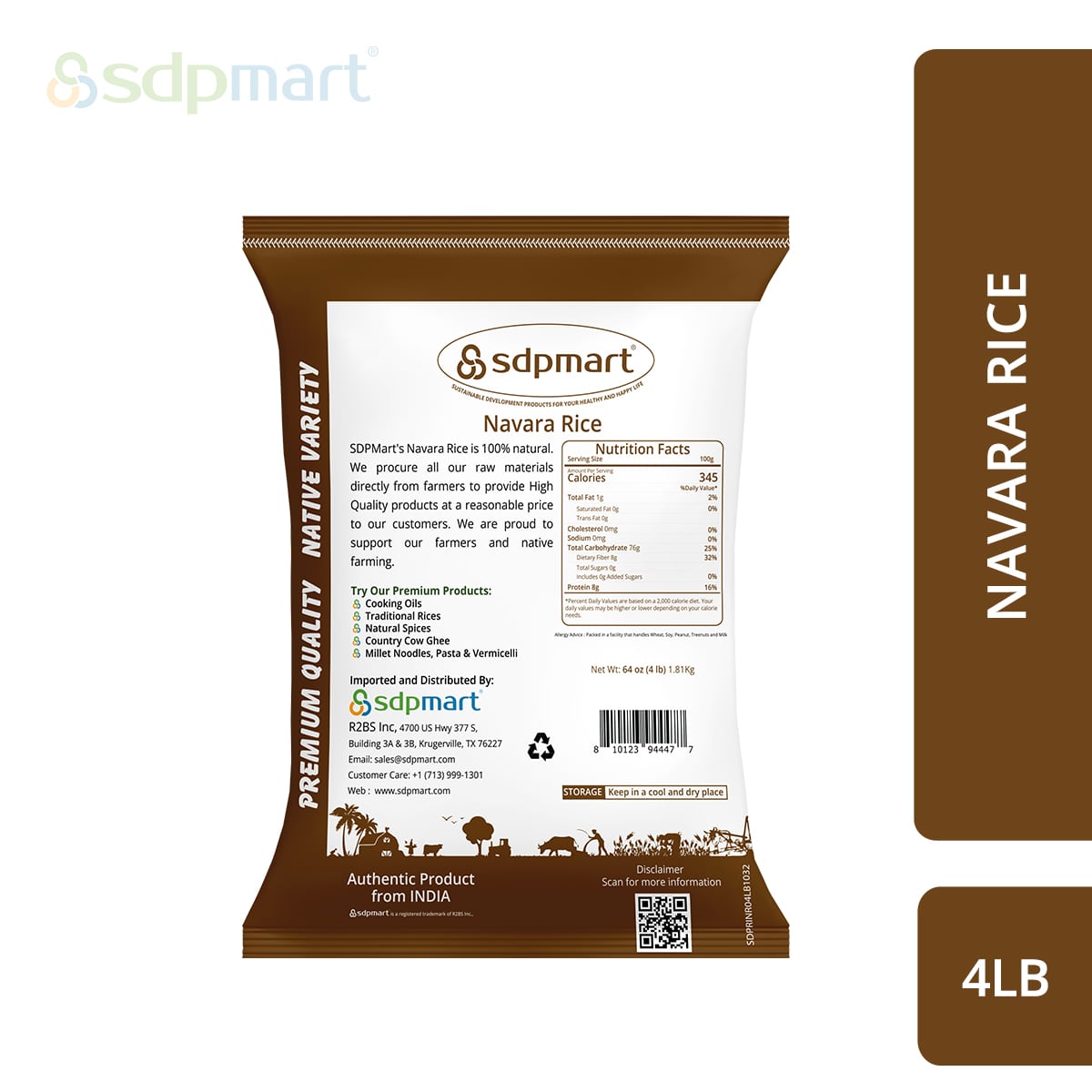 SDPMart Premium Navara Rice 4 LB - SDPMart